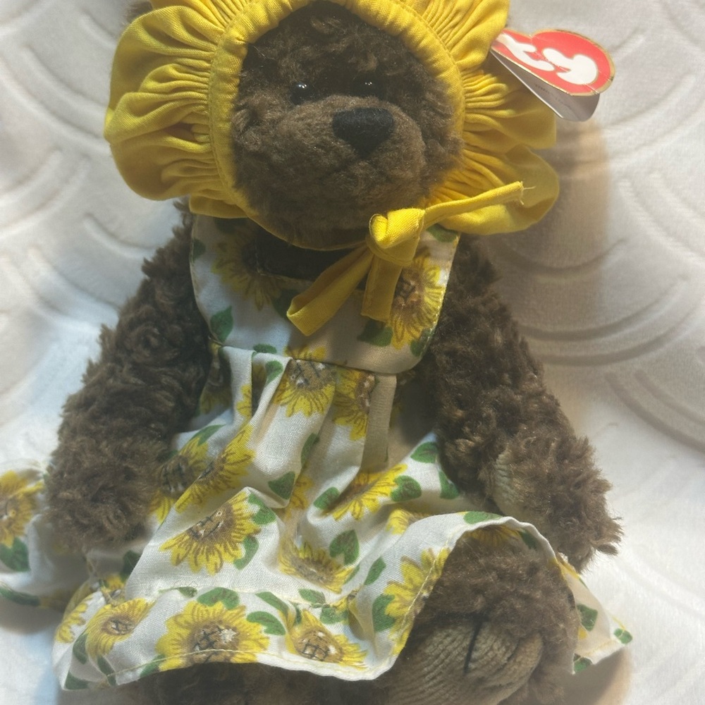 Ty Attic Treasures Collection SUSANNAH Sunflower Bear 1993 VINTAGE COLLECTIBLE